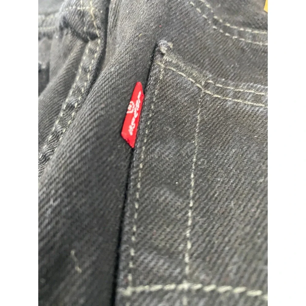 Levi's 501 Original Fit Jeans Mens 30x34 Black Excellent Straight Leg Button Fly